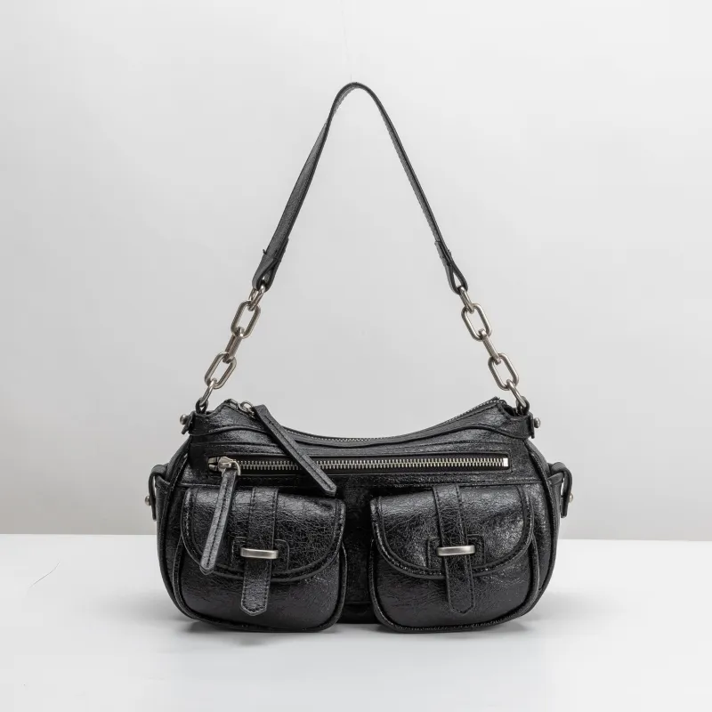 SAMPLE SM6564 Black Crossbody Bag - FINAL SALE made by Melie Bianco