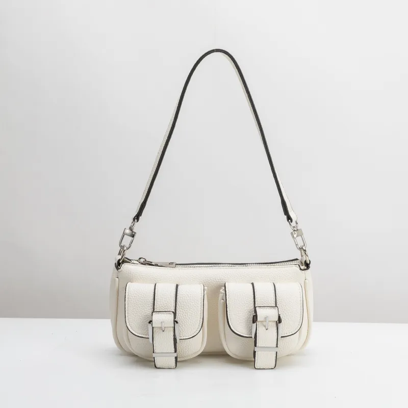 SAMPLE SM7019 White Shoulder Bag - FINAL SALE made by Melie Bianco