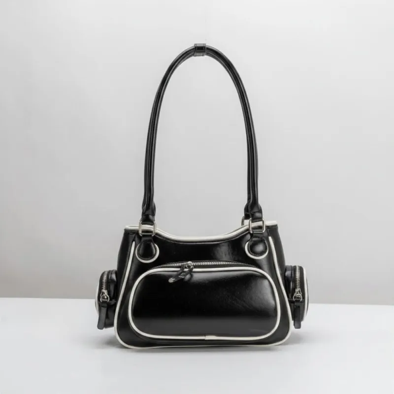 SAMPLE SM6494 Black Shoulder Bag - FINAL SALE made by Melie Bianco