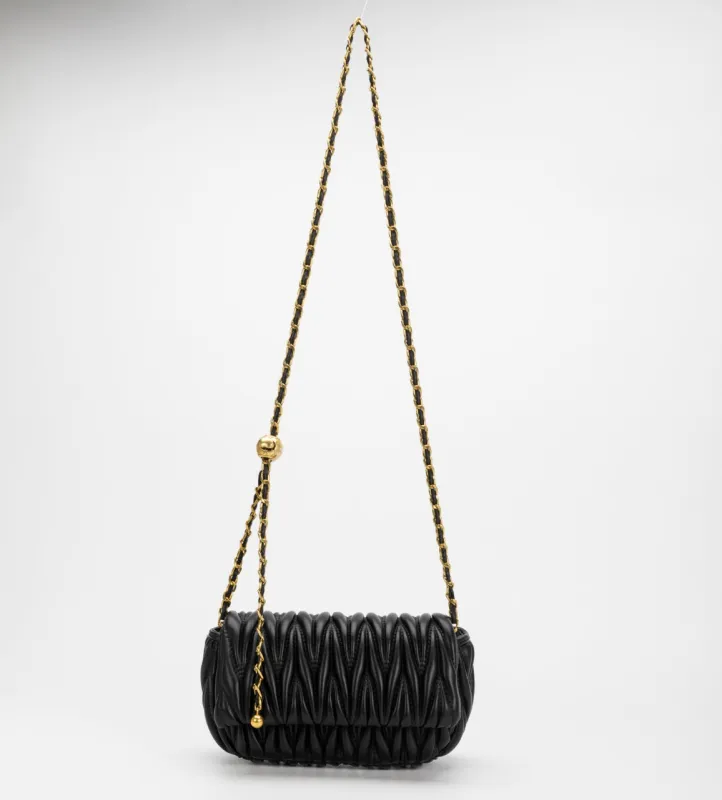 SAMPLE SM8010 Black Crossbody Bag - FINAL SALE made by Melie Bianco