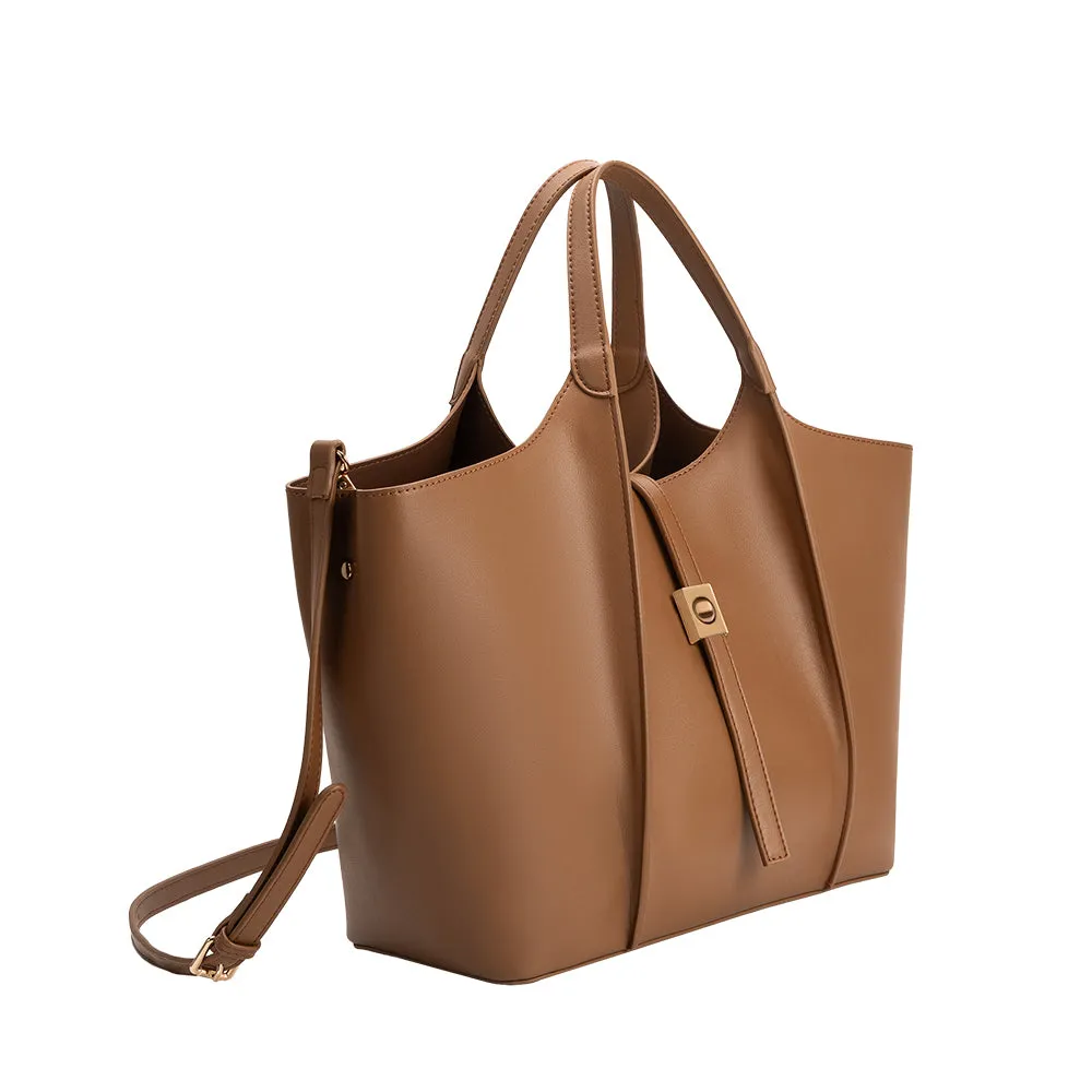 Malia Mocha Recycled Vegan Tote Bag sold by Melie Bianco product image thumbnail 2