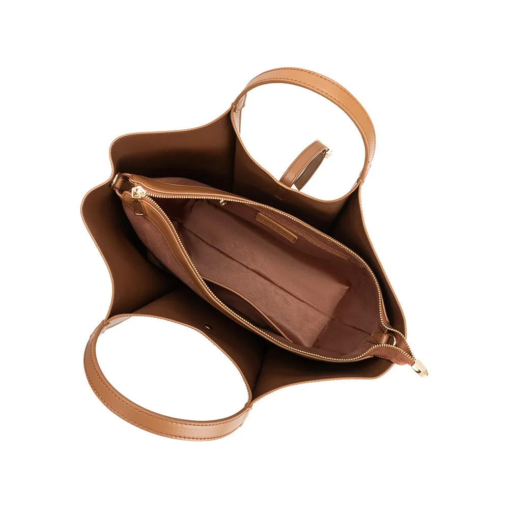 Malia Mocha Recycled Vegan Tote Bag sold by Melie Bianco product image thumbnail 4