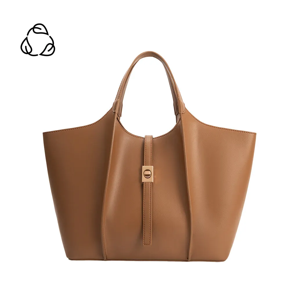 Malia Mocha Recycled Vegan Tote Bag sold by Melie Bianco