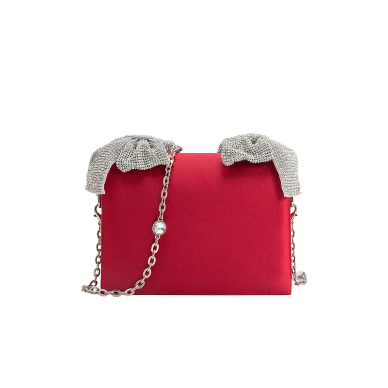 Yuri Red Bow Crossbody Bag made by Melie Bianco