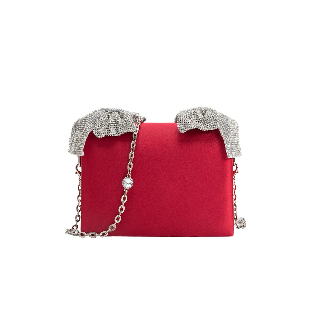 Yuri Red Bow Crossbody Bag sold by Melie Bianco
