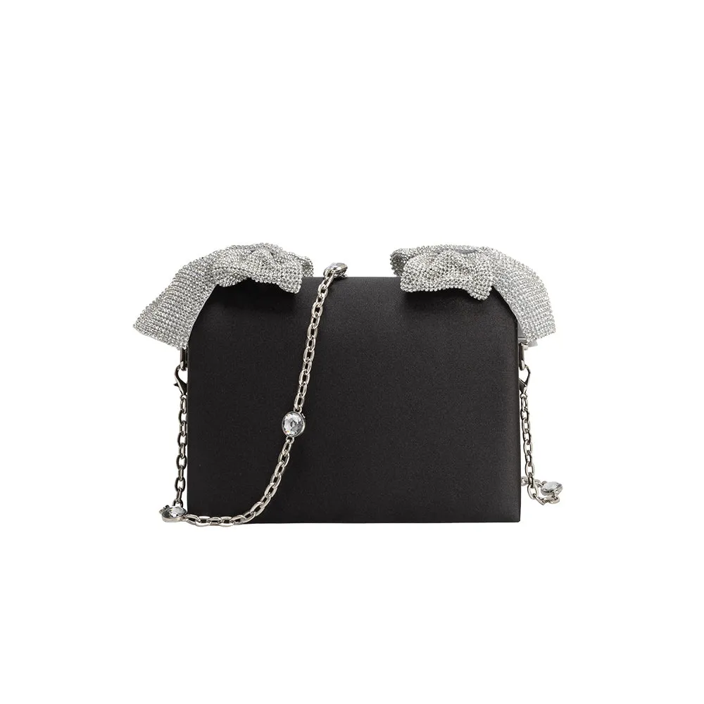 Yuri Black Bow Crossbody Bag sold by Melie Bianco