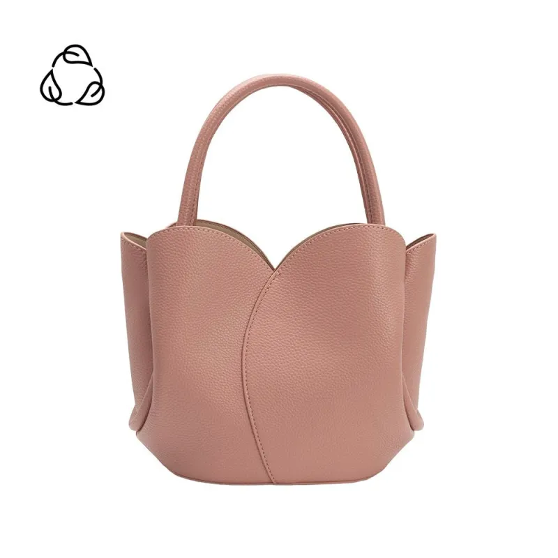 Tulip Rose Recycled Vegan Top Handle Bag made by Melie Bianco