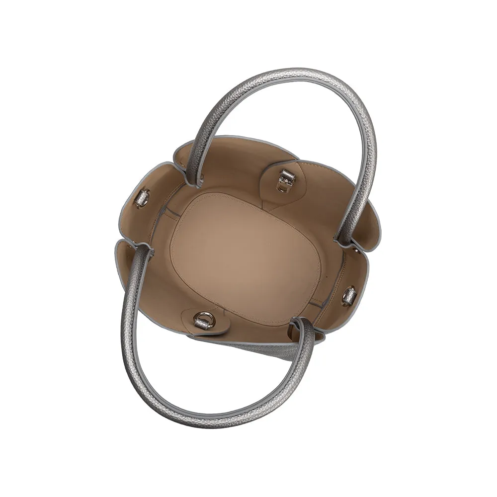 Tulip Pewter Recycled Vegan Top Handle Bag sold by Melie Bianco product image thumbnail 5
