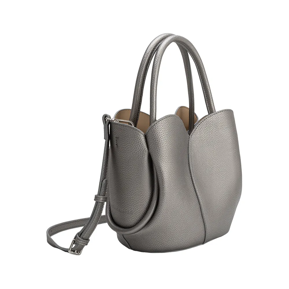 Tulip Pewter Recycled Vegan Top Handle Bag sold by Melie Bianco product image thumbnail 2