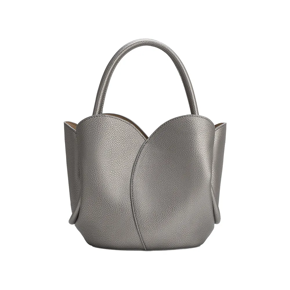 Tulip Pewter Recycled Vegan Top Handle Bag sold by Melie Bianco product image thumbnail 3