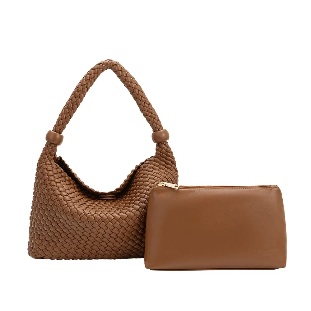Quinn Saddle Recycled Vegan Leather Shoulder Bag sold by Melie Bianco product image thumbnail 4