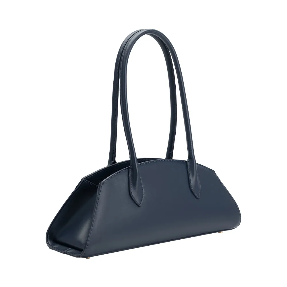 Birdie Navy Recycled Vegan Leather Shoulder Bag sold by Melie Bianco product image thumbnail 2