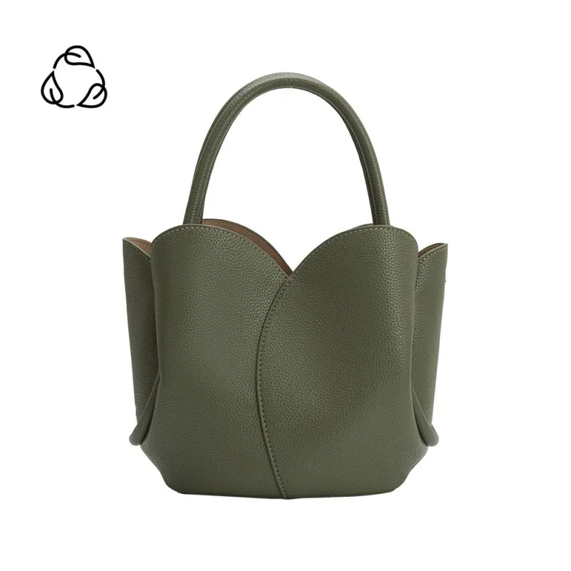 Tulip Moss Recycled Vegan Top Handle Bag made by Melie Bianco