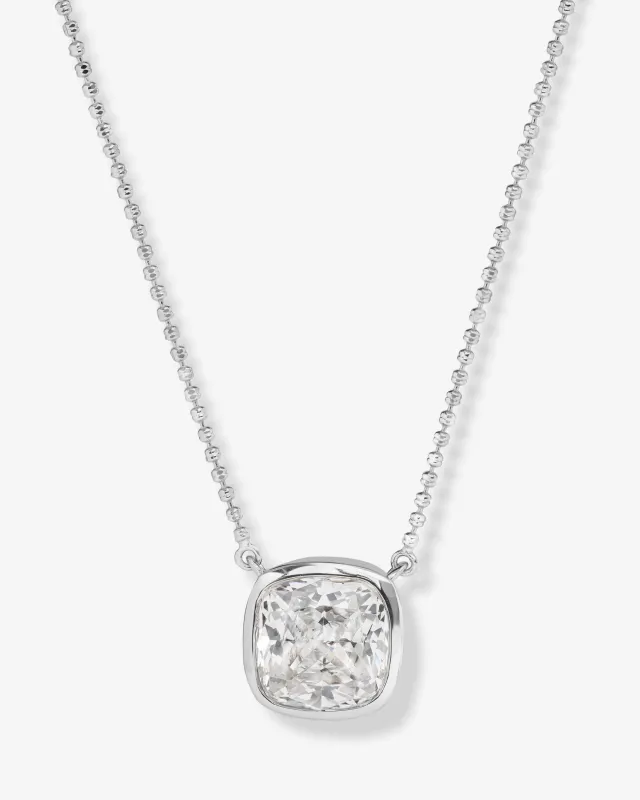 Hello Flawless Necklace - Silver|White Diamondettes made by Melinda Maria