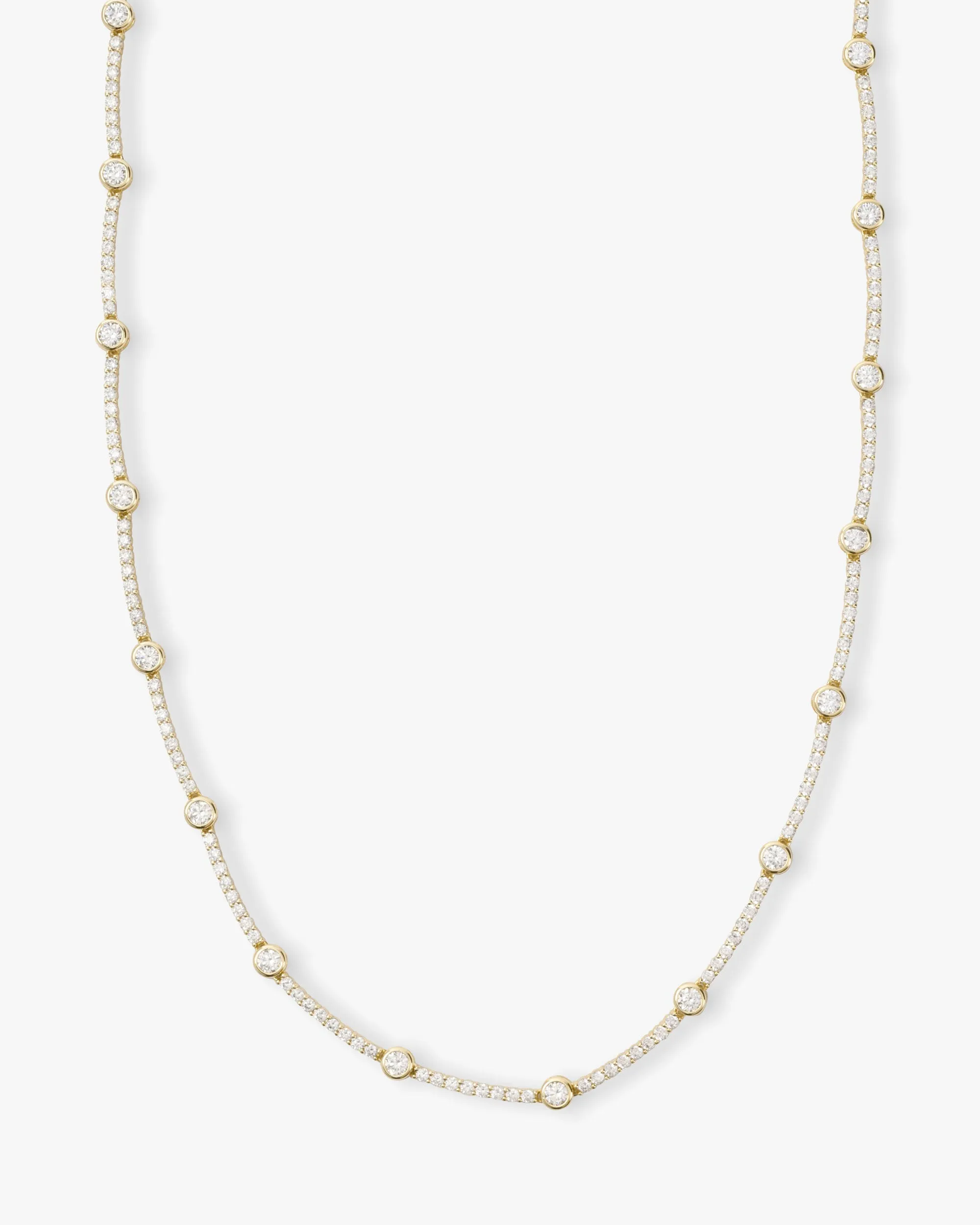 She's an Icon Station Necklace - Gold|White Diamondettes sold by Melinda Maria