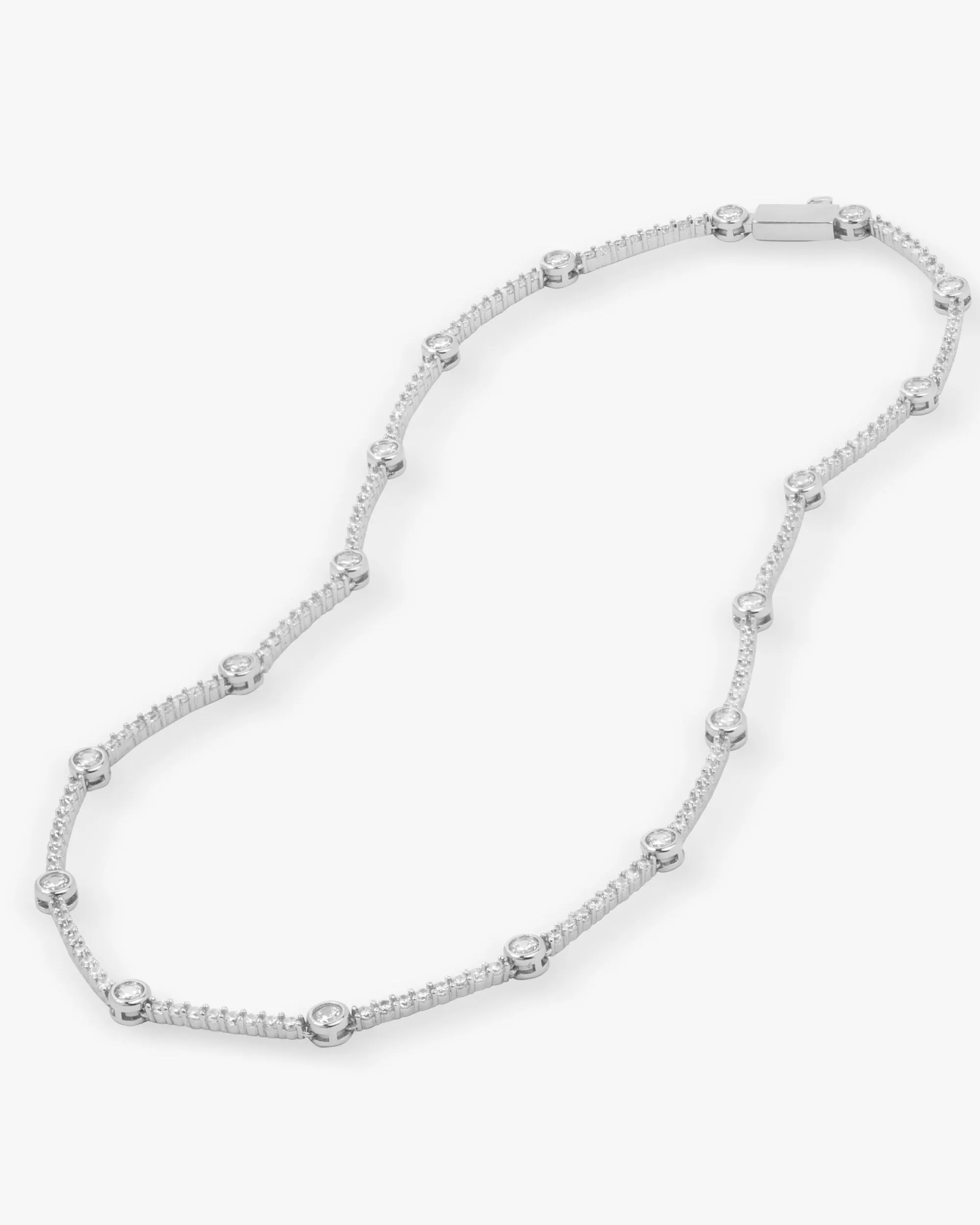 She's an Icon Station Necklace - Silver|White Diamondettes sold by Melinda Maria product image thumbnail 4