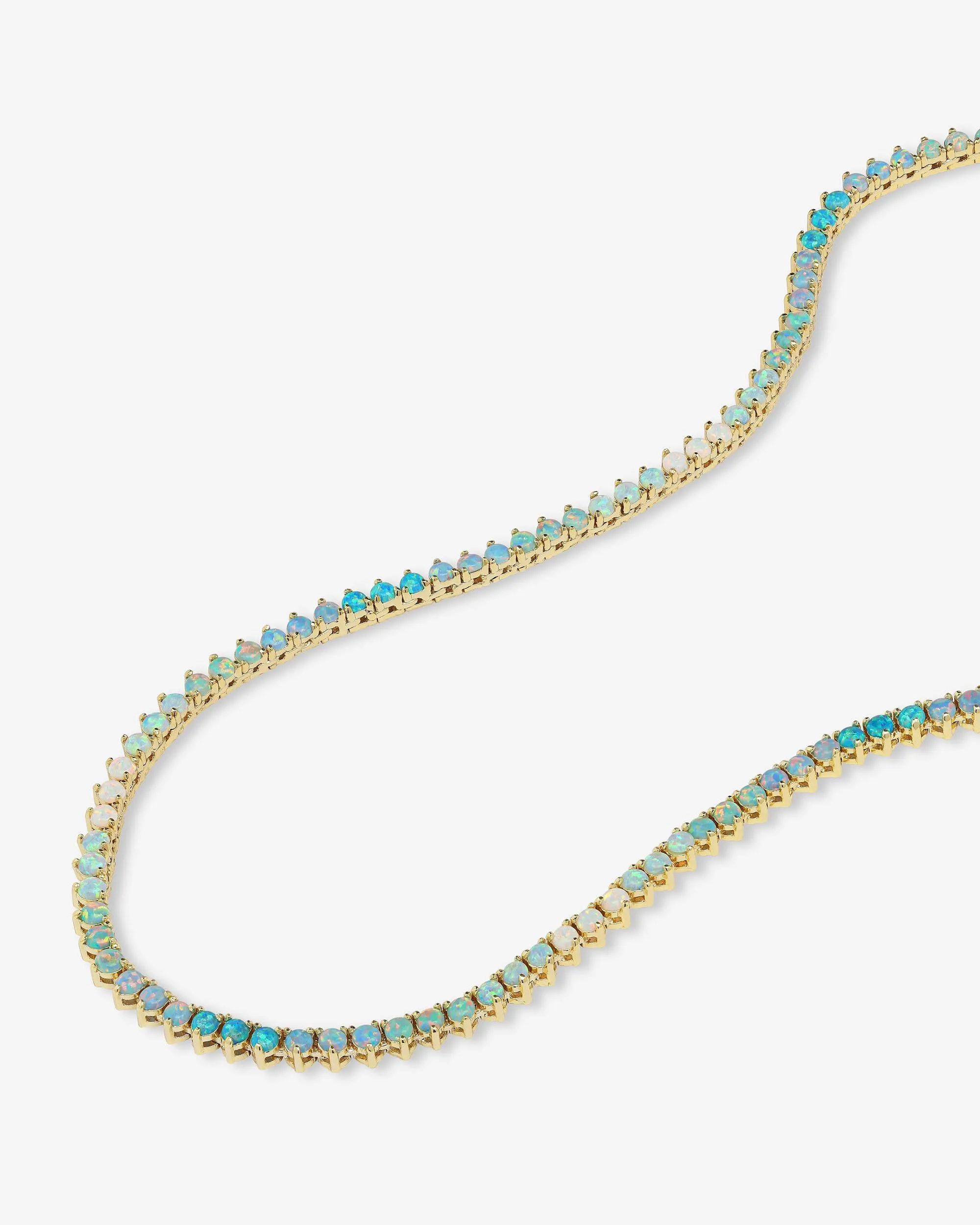 Not Your Basic Ombré Tennis Necklace - Gold|Blue Opal Ombré sold by Melinda Maria product image thumbnail 4