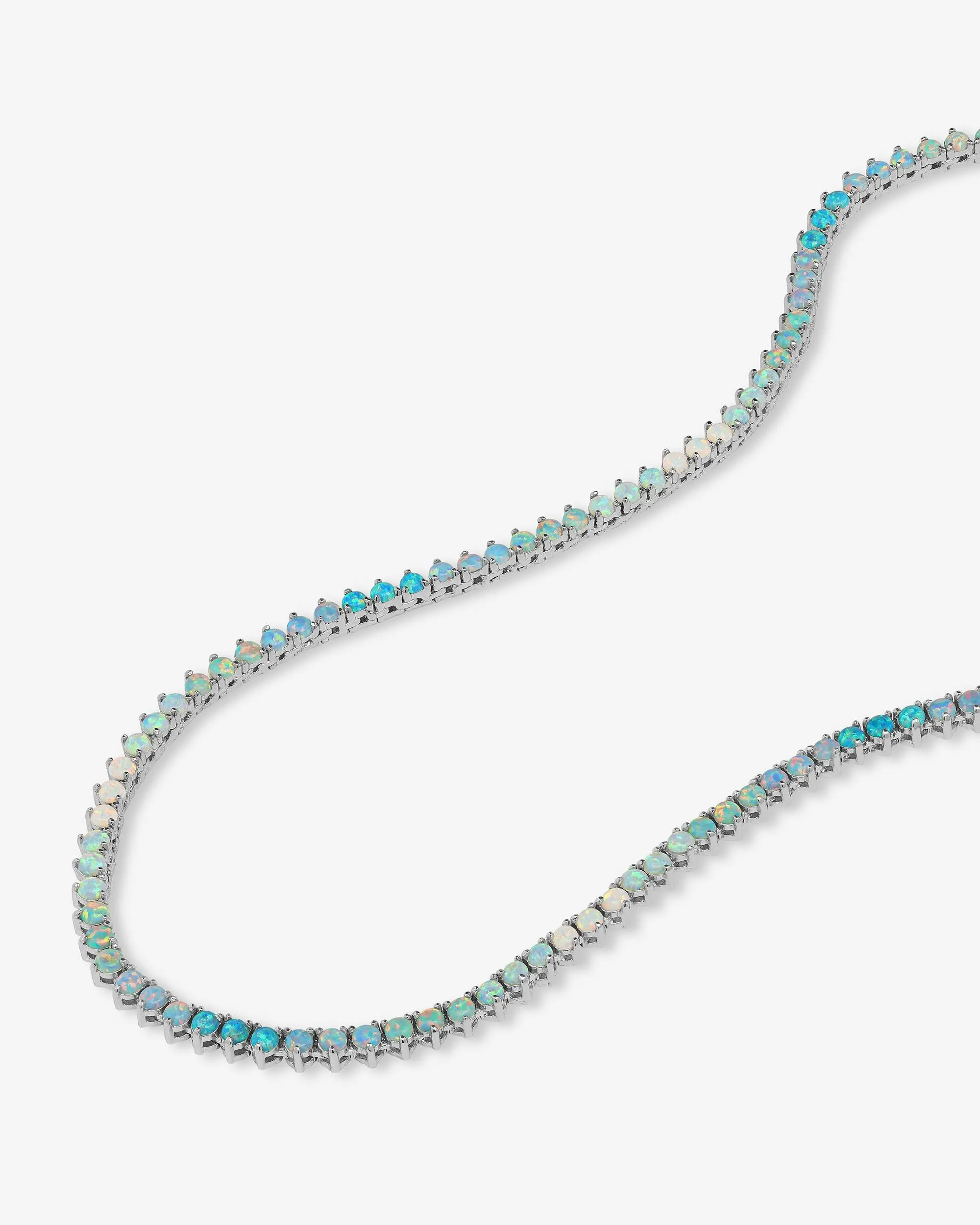 Not Your Basic Ombré Tennis Necklace - Silver|Blue Opal Ombré sold by Melinda Maria product image thumbnail 4