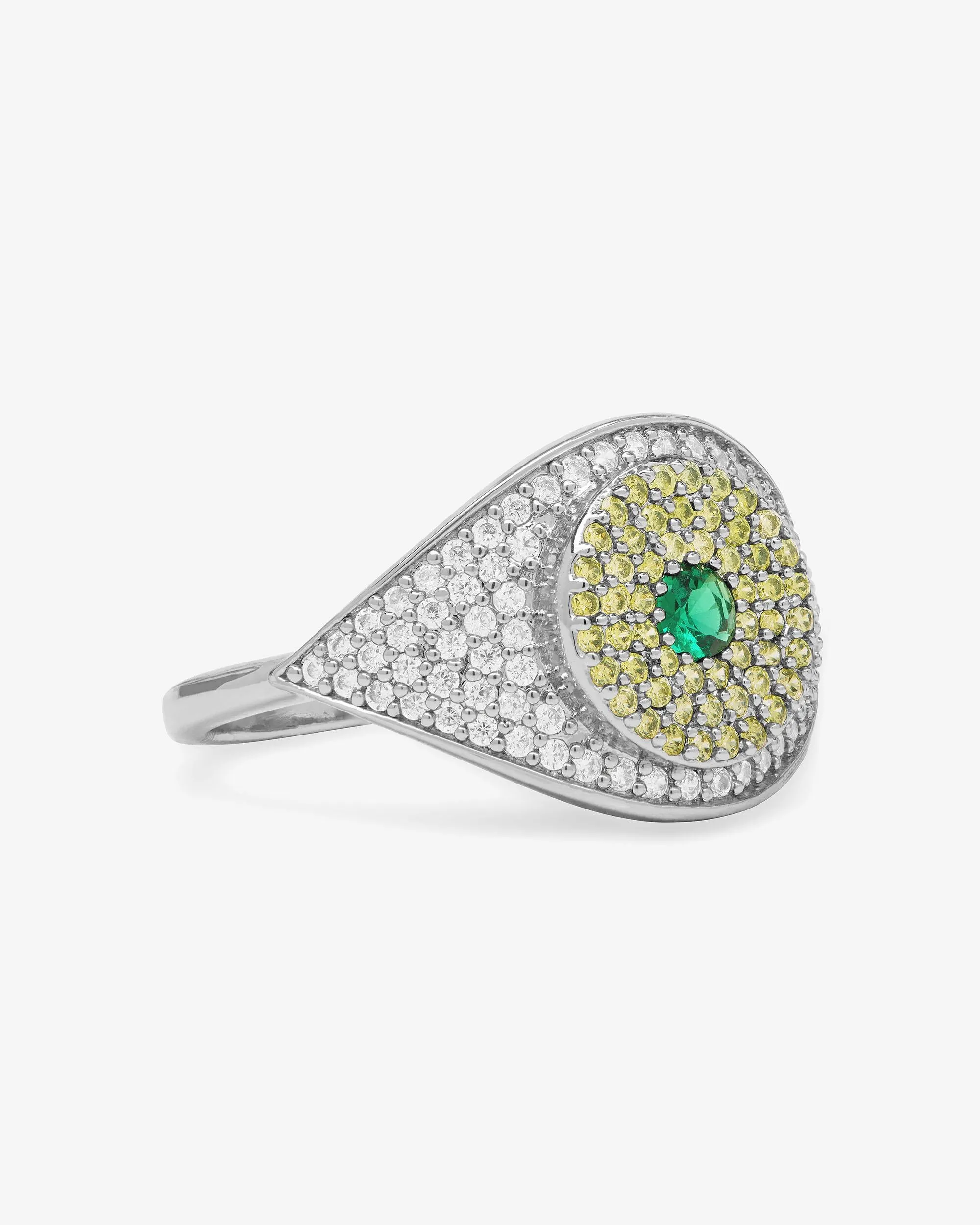 Green Evil Eye Ring - Silver|Emerald sold by Melinda Maria product image thumbnail 3