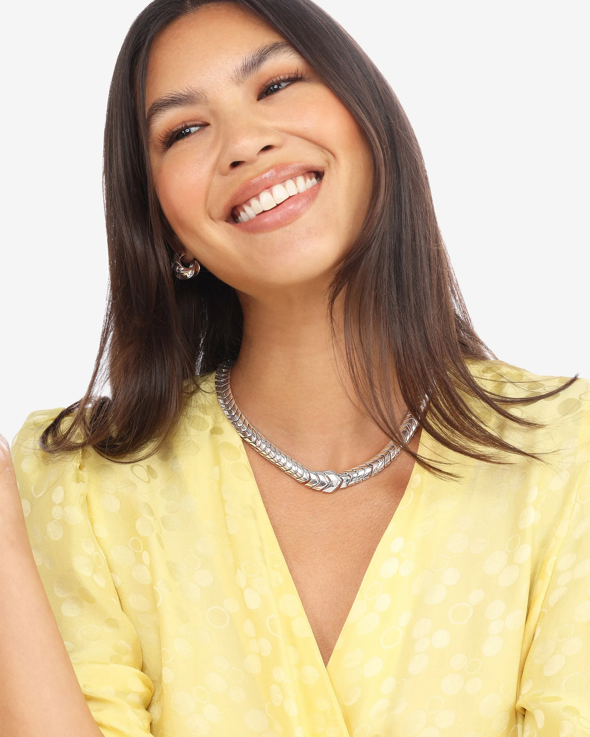 Serpent Herringbone Collar - Silver sold by Melinda Maria product image thumbnail 5