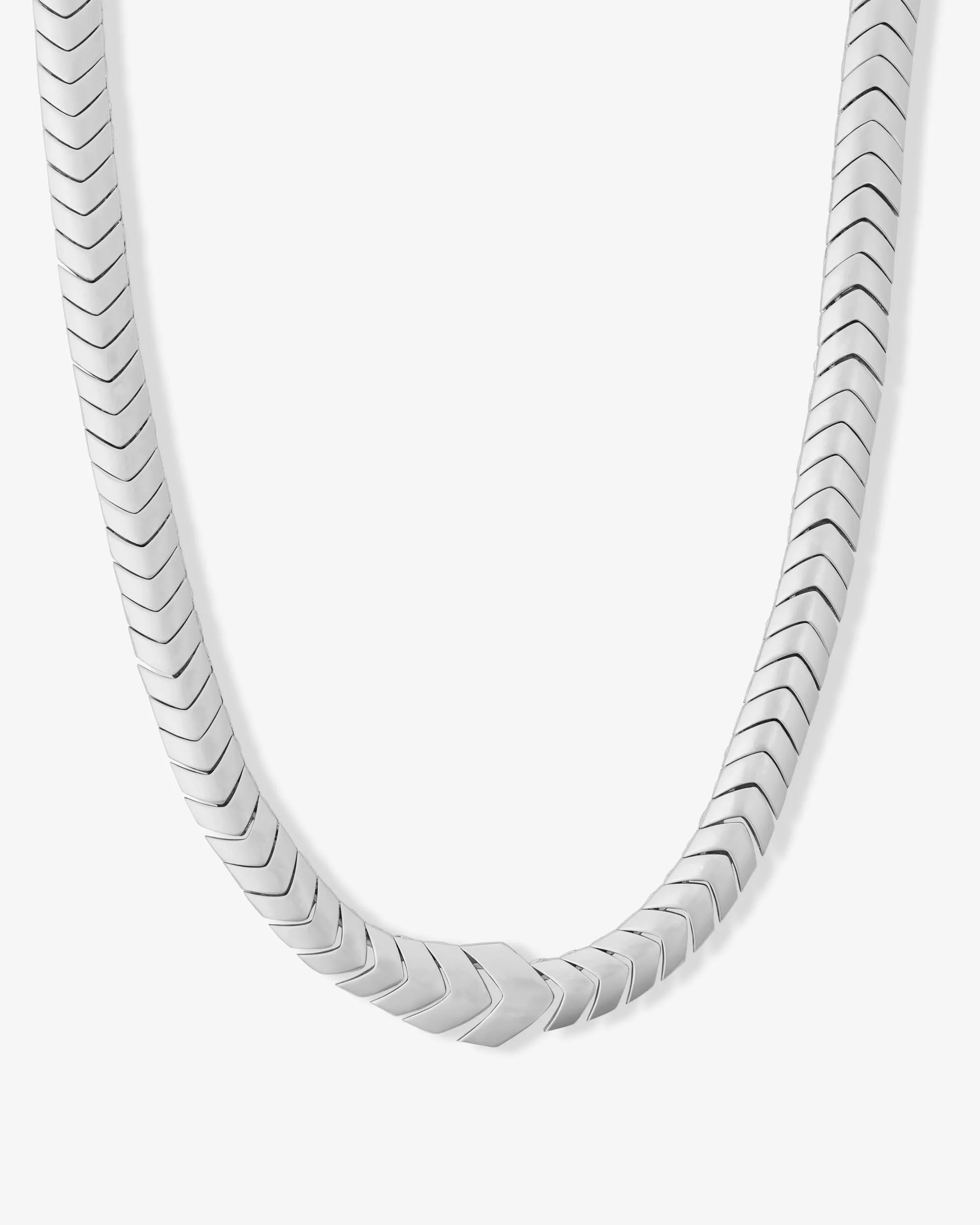 Serpent Herringbone Collar - Silver sold by Melinda Maria
