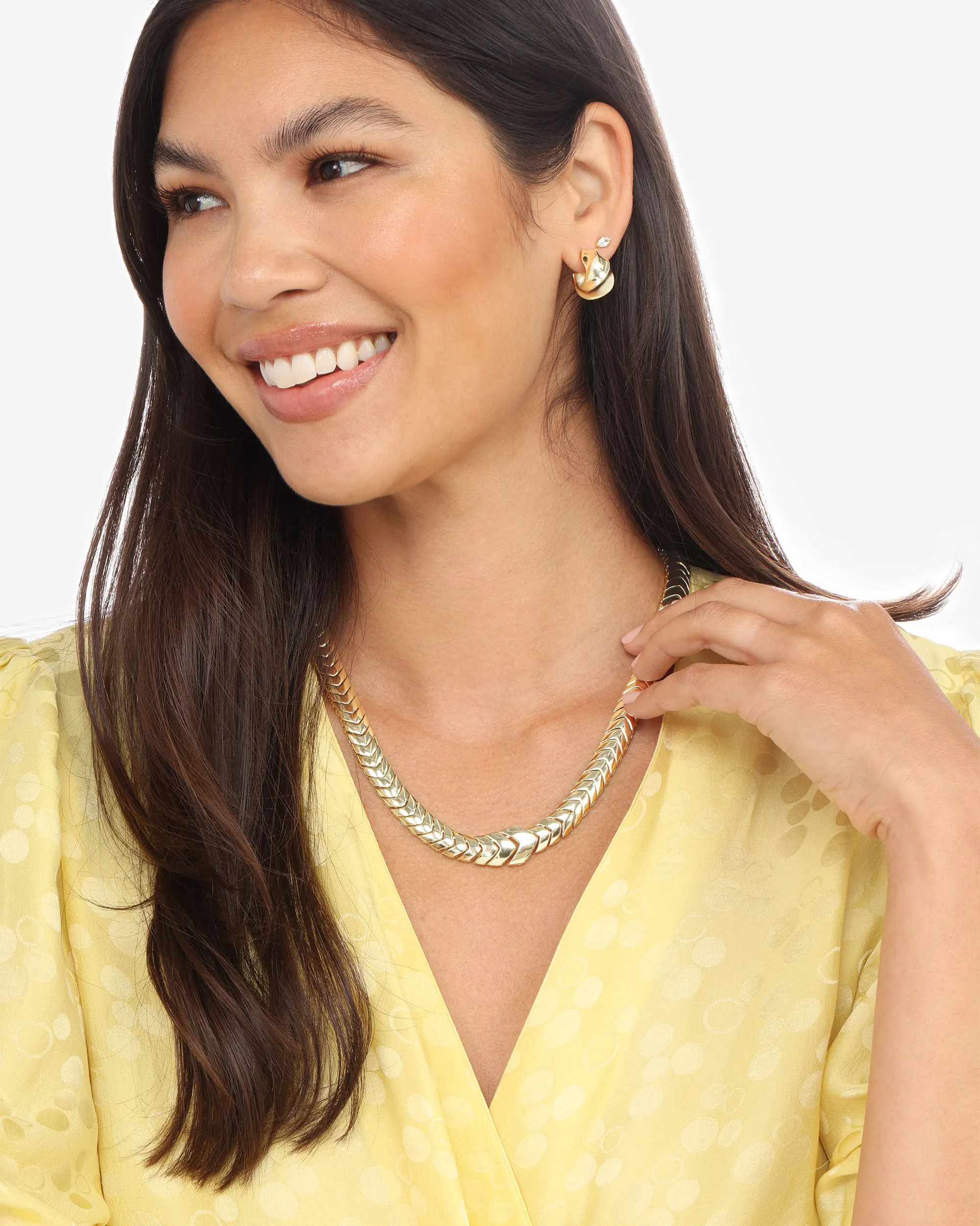 Serpent Herringbone Collar - Gold sold by Melinda Maria product image thumbnail 3