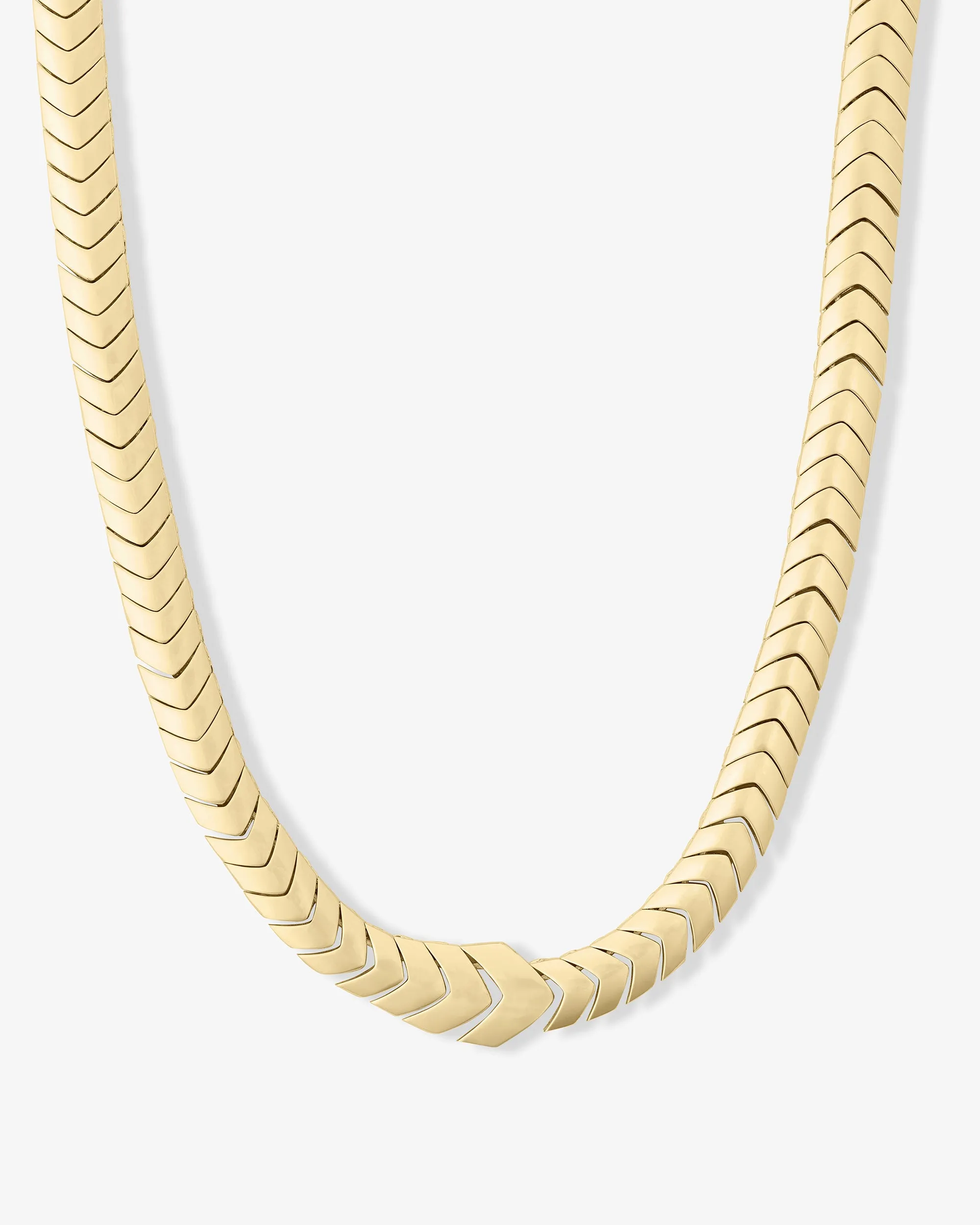 Serpent Herringbone Collar - Gold sold by Melinda Maria