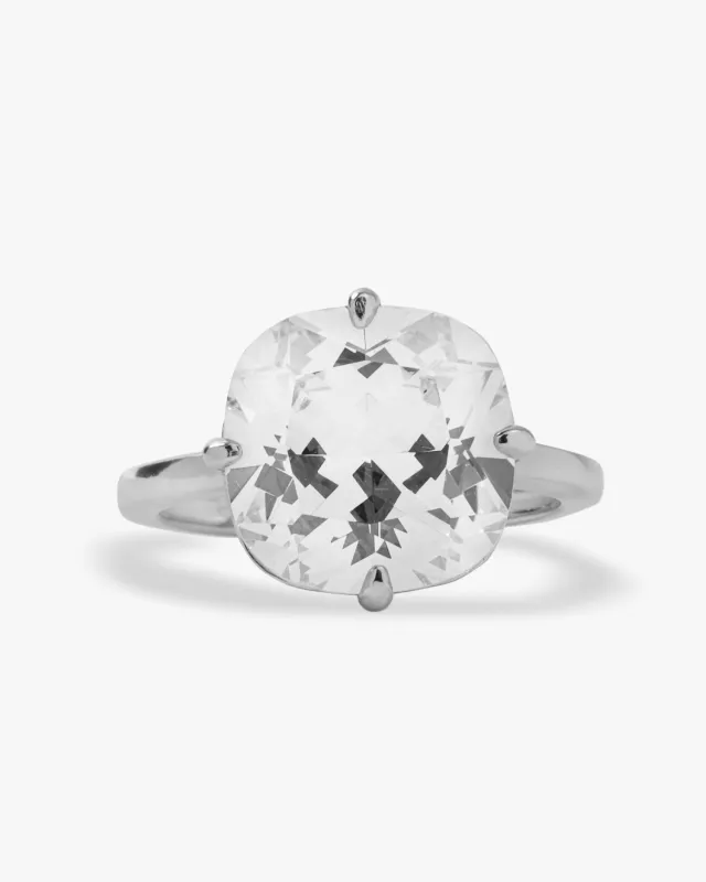 Grand Empress Ring - Silver|White Diamondettes sold by Melinda Maria