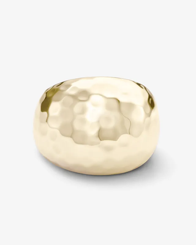 Thick Ass Hammered Ring - Gold sold by Melinda Maria