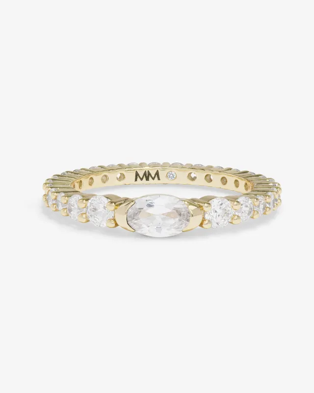 The Maven Ring - Gold|White Diamondettes sold by Melinda Maria