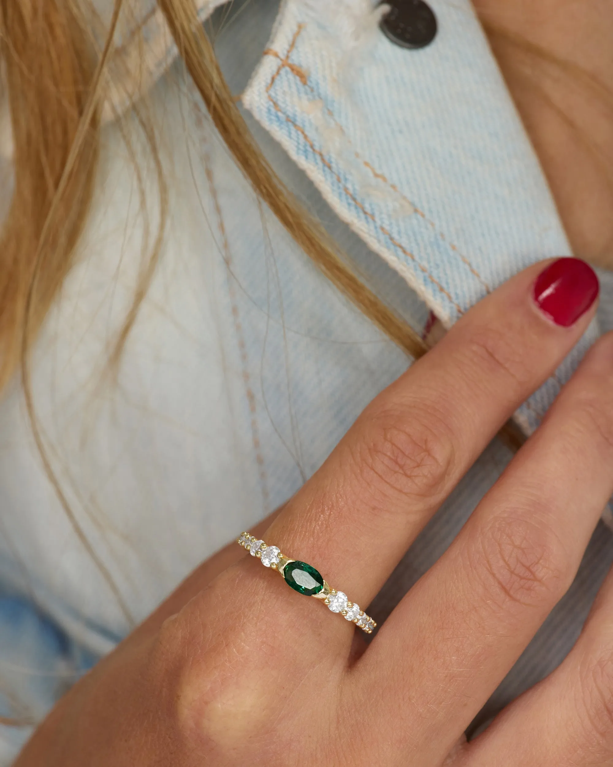 The Maven Ring - Gold|Emerald sold by Melinda Maria product image thumbnail 3