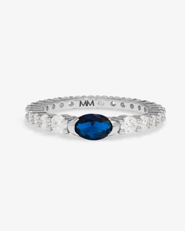 The Maven Ring - Silver|Blue Sapphire sold by Melinda Maria