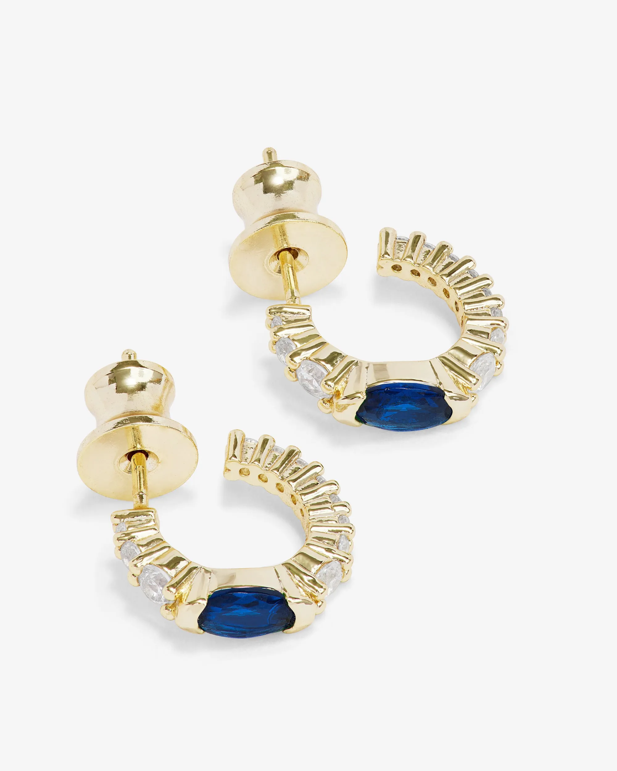 The Maven Huggies - Gold|Blue Sapphire sold by Melinda Maria product image thumbnail 3
