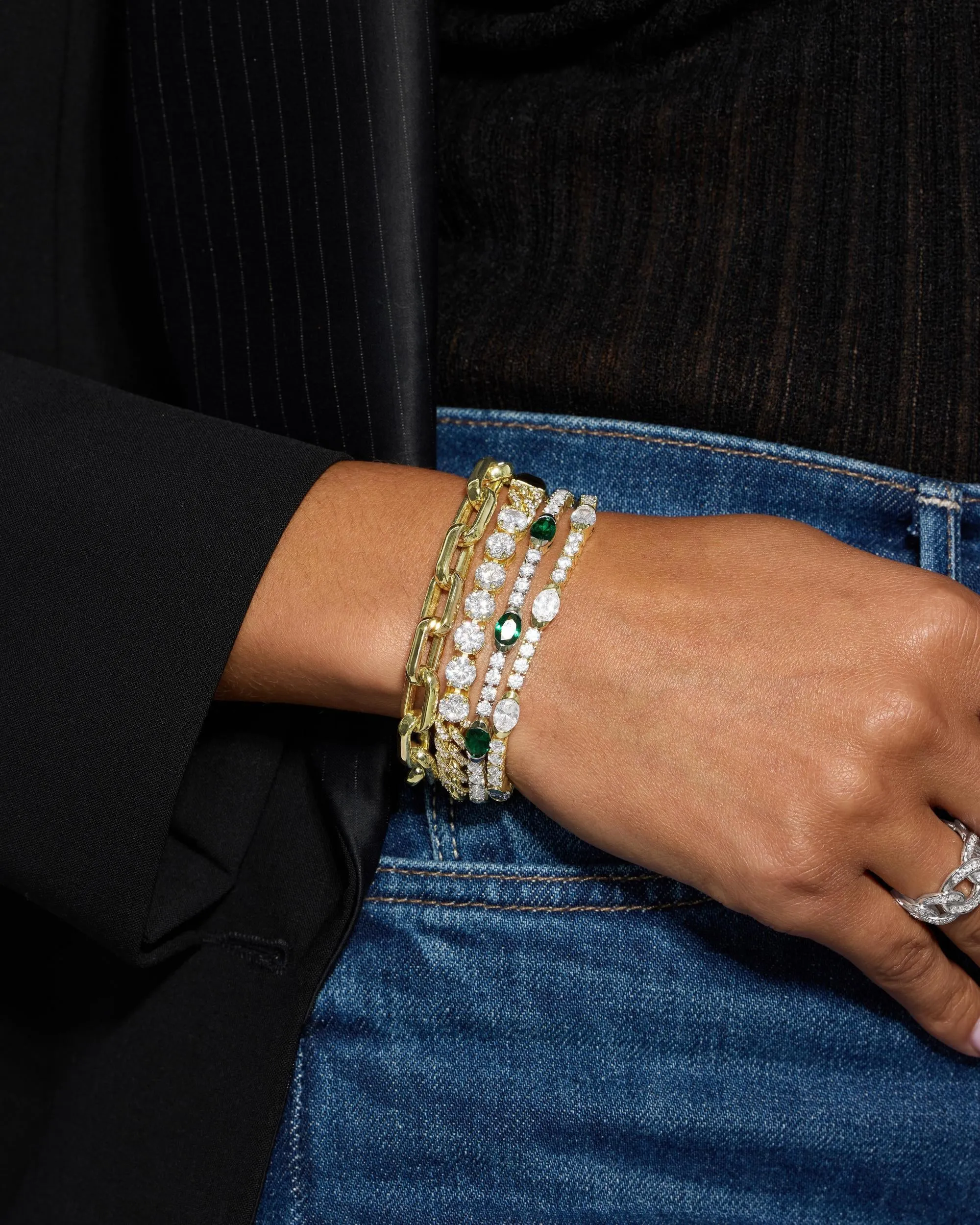 The Maven Tennis Bracelet - Silver|White Diamondettes sold by Melinda Maria product image thumbnail 4