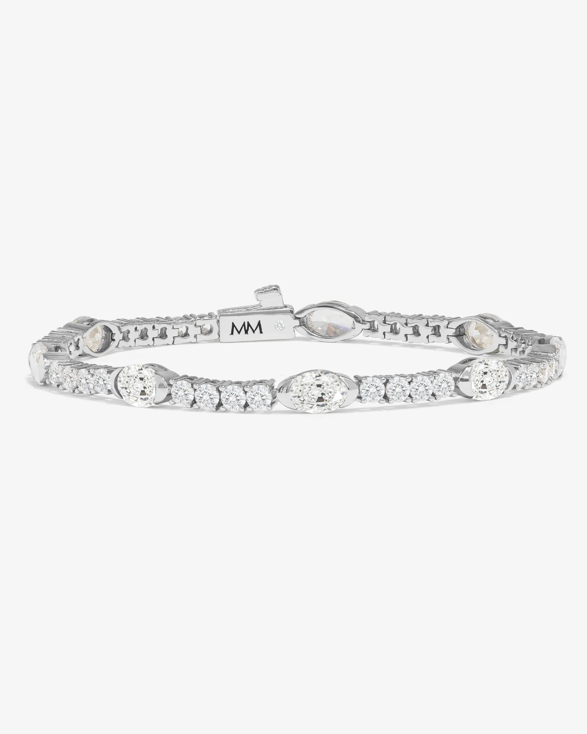 The Maven Tennis Bracelet - Silver|White Diamondettes sold by Melinda Maria