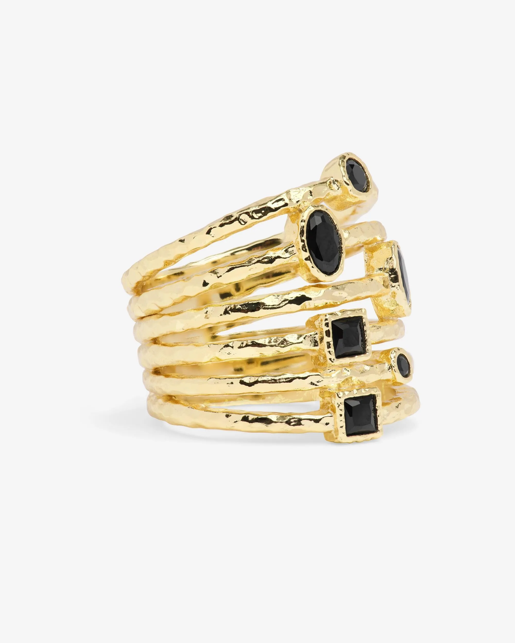 Monroe Ring - Gold|Black Diamondettes sold by Melinda Maria product image thumbnail 3