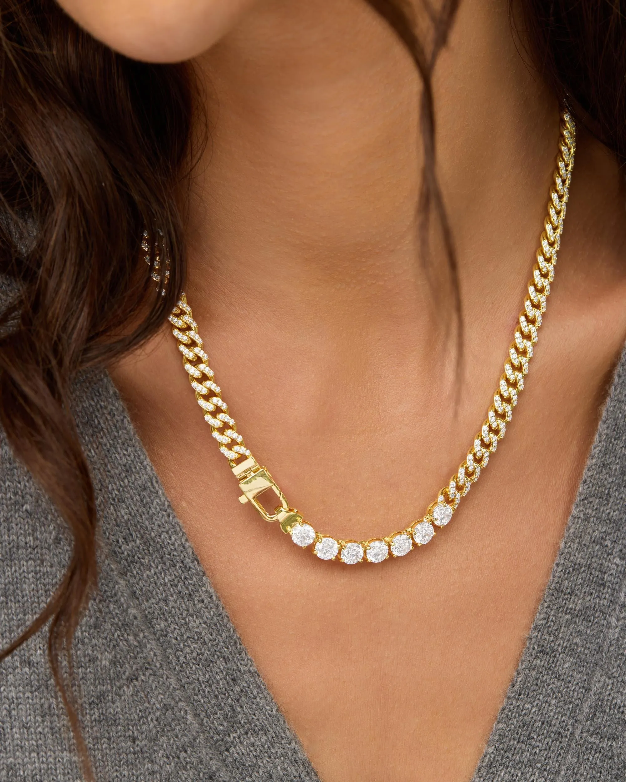 Pavé Julian Loves Diamonds Necklace - Gold|White Diamondettes sold by Melinda Maria product image thumbnail 3