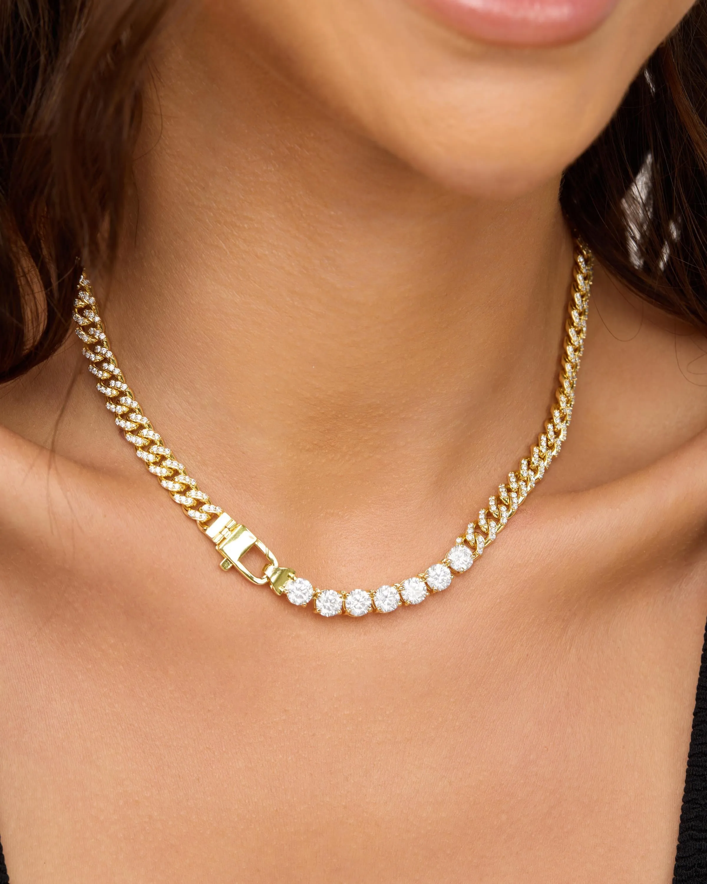 Pavé Julian Loves Diamonds Necklace - Gold|White Diamondettes sold by Melinda Maria product image thumbnail 2