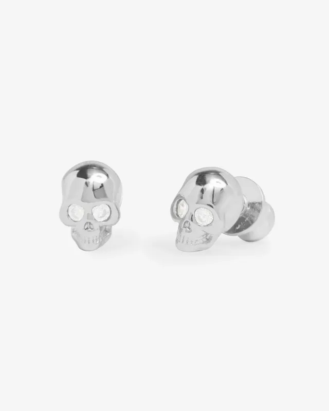 Ride or Die Studs - Silver|White Diamondettes sold by Melinda Maria