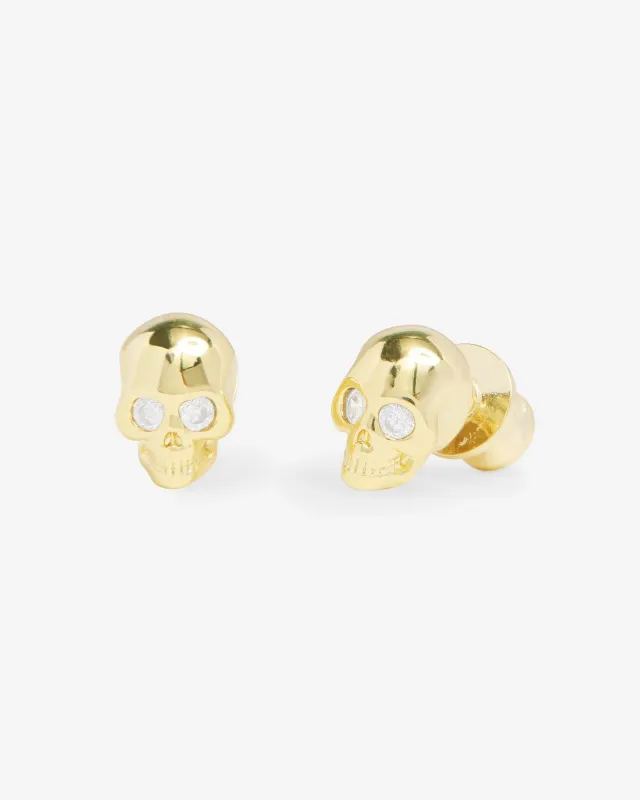 Ride or Die Studs - Gold|White Diamondettes sold by Melinda Maria