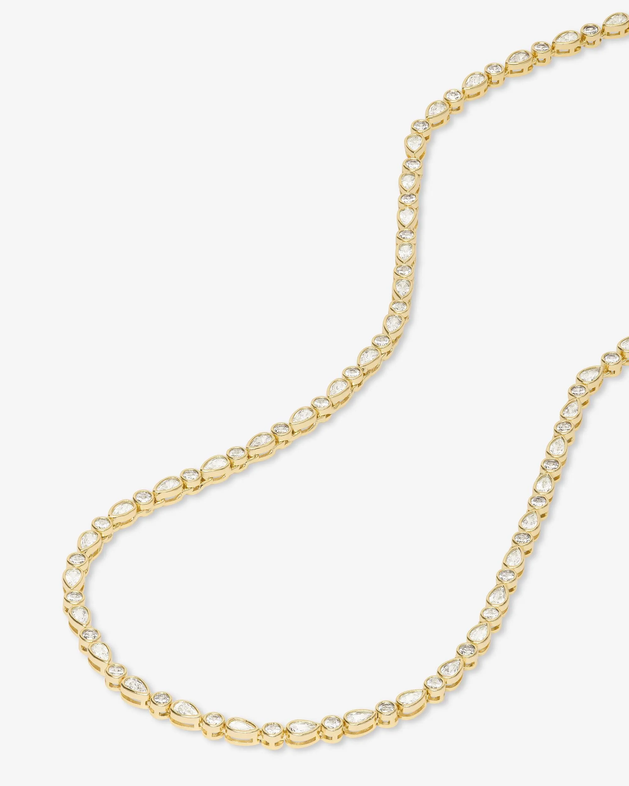 Isla Tennis Necklace - Gold|White Diamondettes sold by Melinda Maria product image thumbnail 4