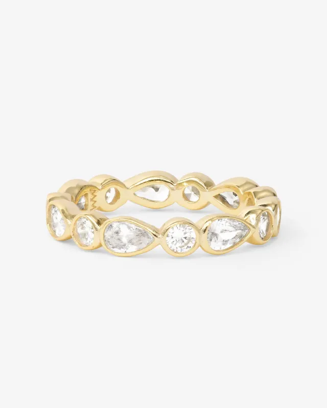 Isla Ring - Gold|White Diamondettes sold by Melinda Maria