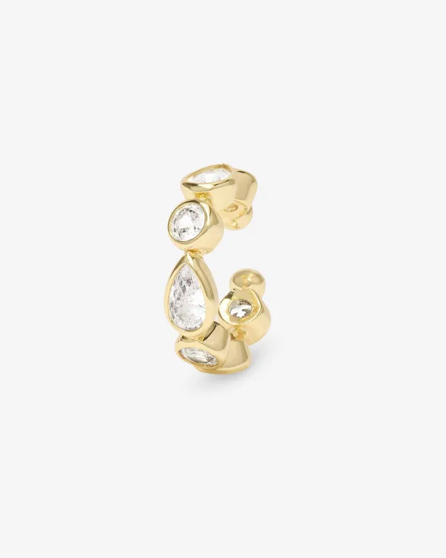 Isla Ear Cuff - Gold|White Diamondettes made by Melinda Maria