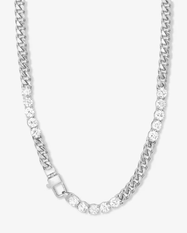 Julian's Obsessed with Diamonds Necklace - Silver|White Diamondettes sold by Melinda Maria