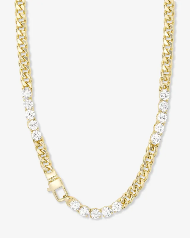 Julian's Obsessed with Diamonds Necklace - Gold|White Diamondettes sold by Melinda Maria