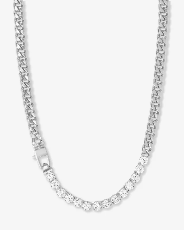 Julian REALLY Loves Diamonds Necklace - Silver|White Diamondettes sold by Melinda Maria