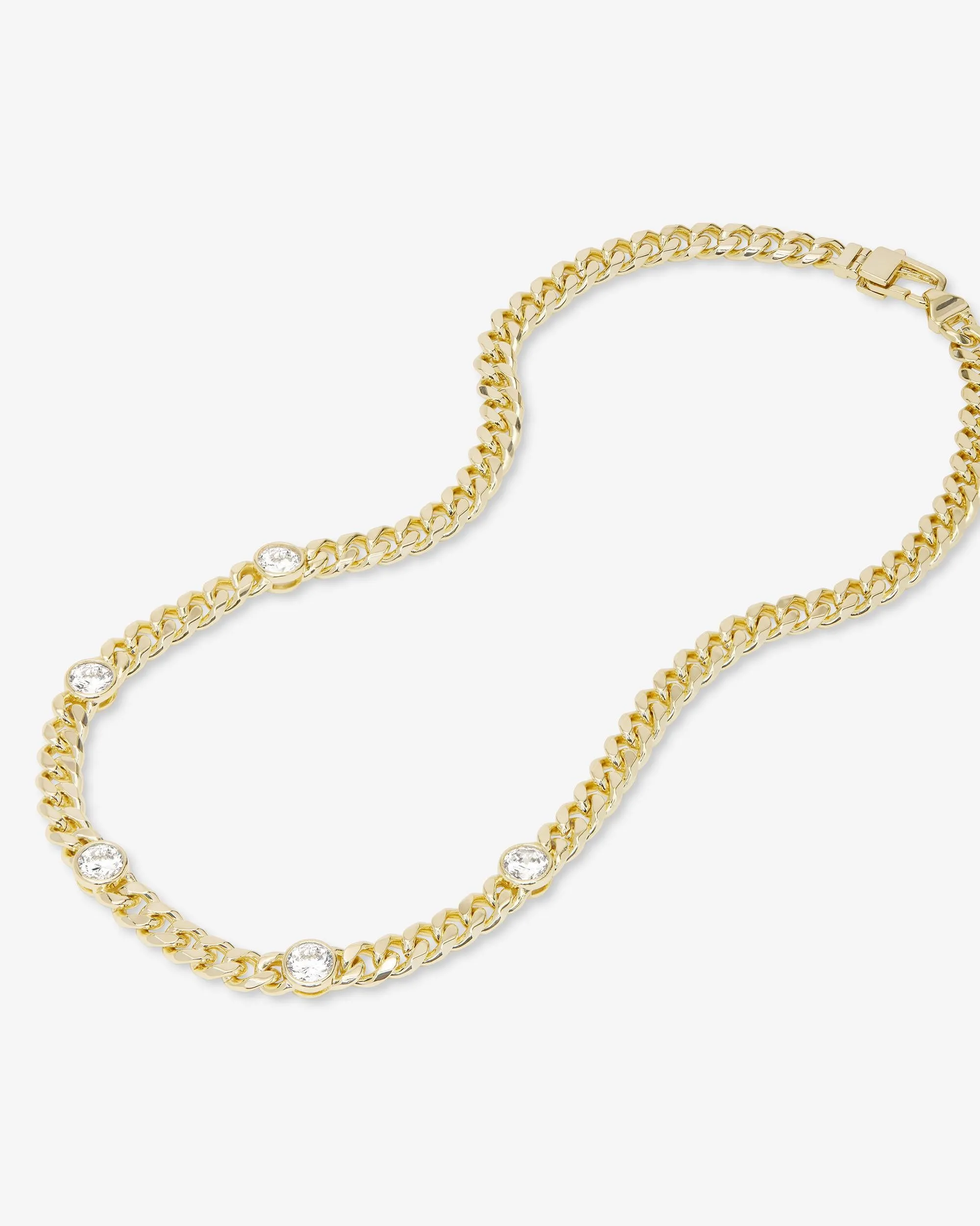 Julian 5 Diamond Necklace - Gold|White Diamondettes sold by Melinda Maria product image thumbnail 5