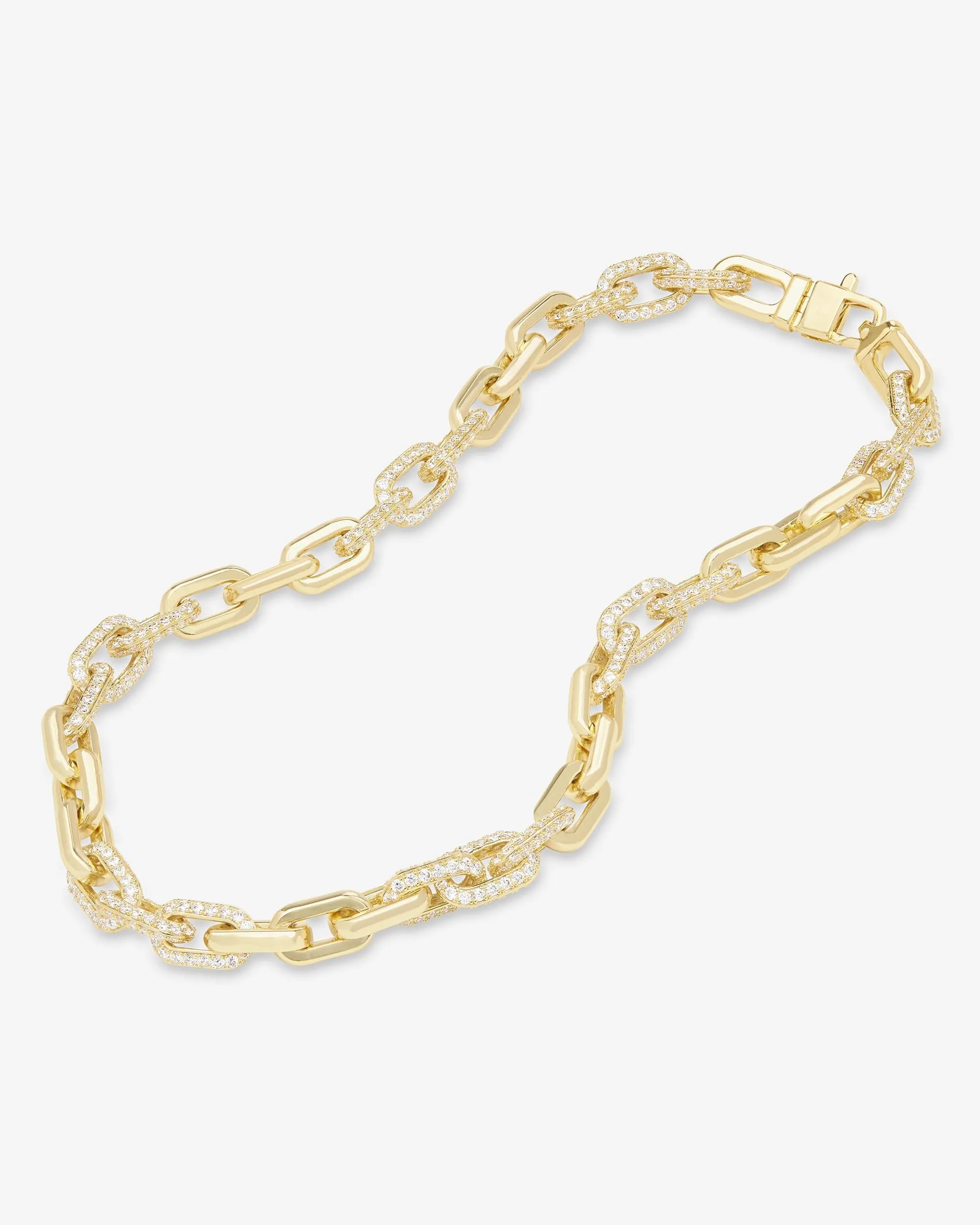 Frankie Pavé Chain Necklace - Gold|White Diamondettes sold by Melinda Maria product image thumbnail 4