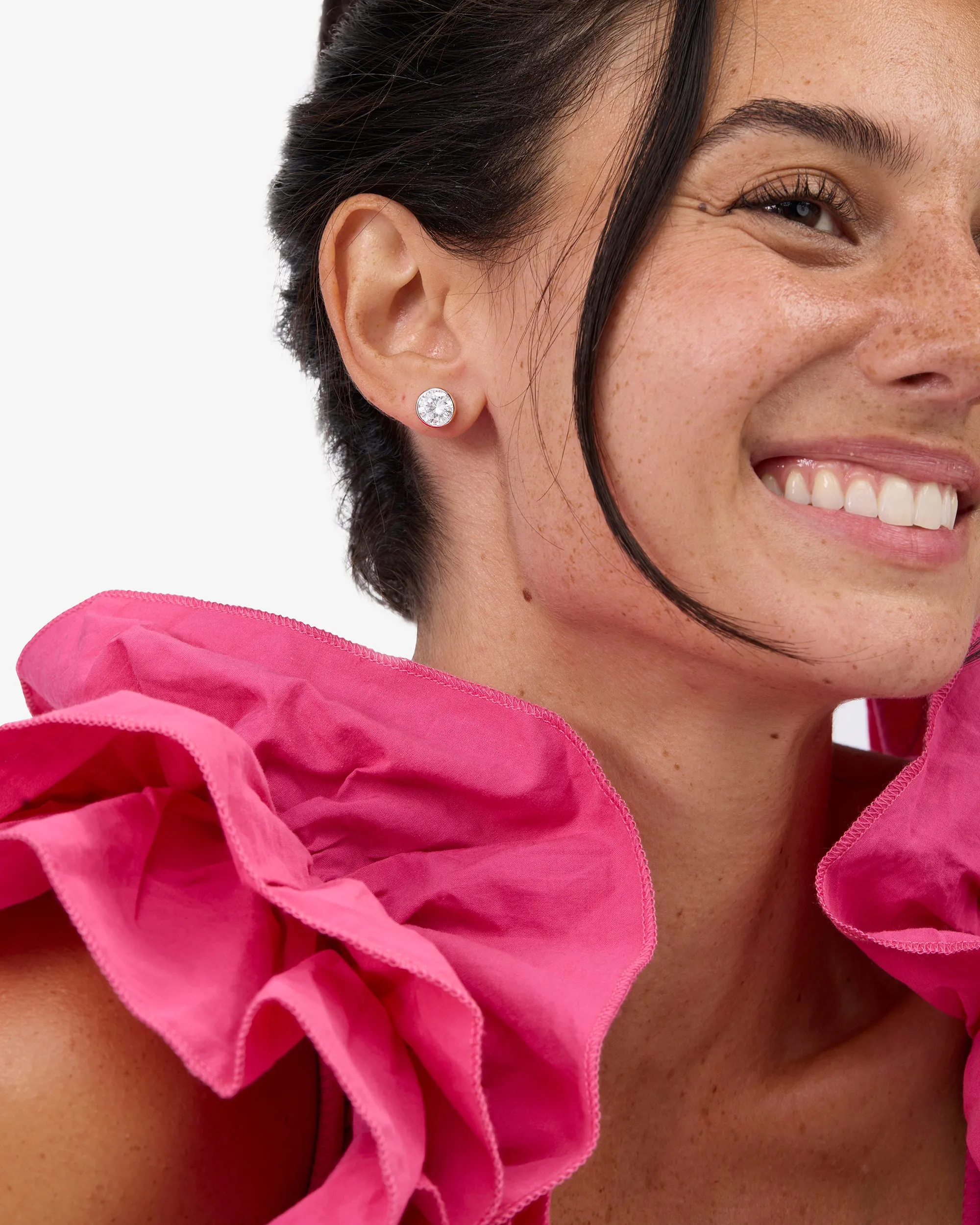 Baroness 8mm Studs - Silver|White Diamondettes sold by Melinda Maria product image thumbnail 4