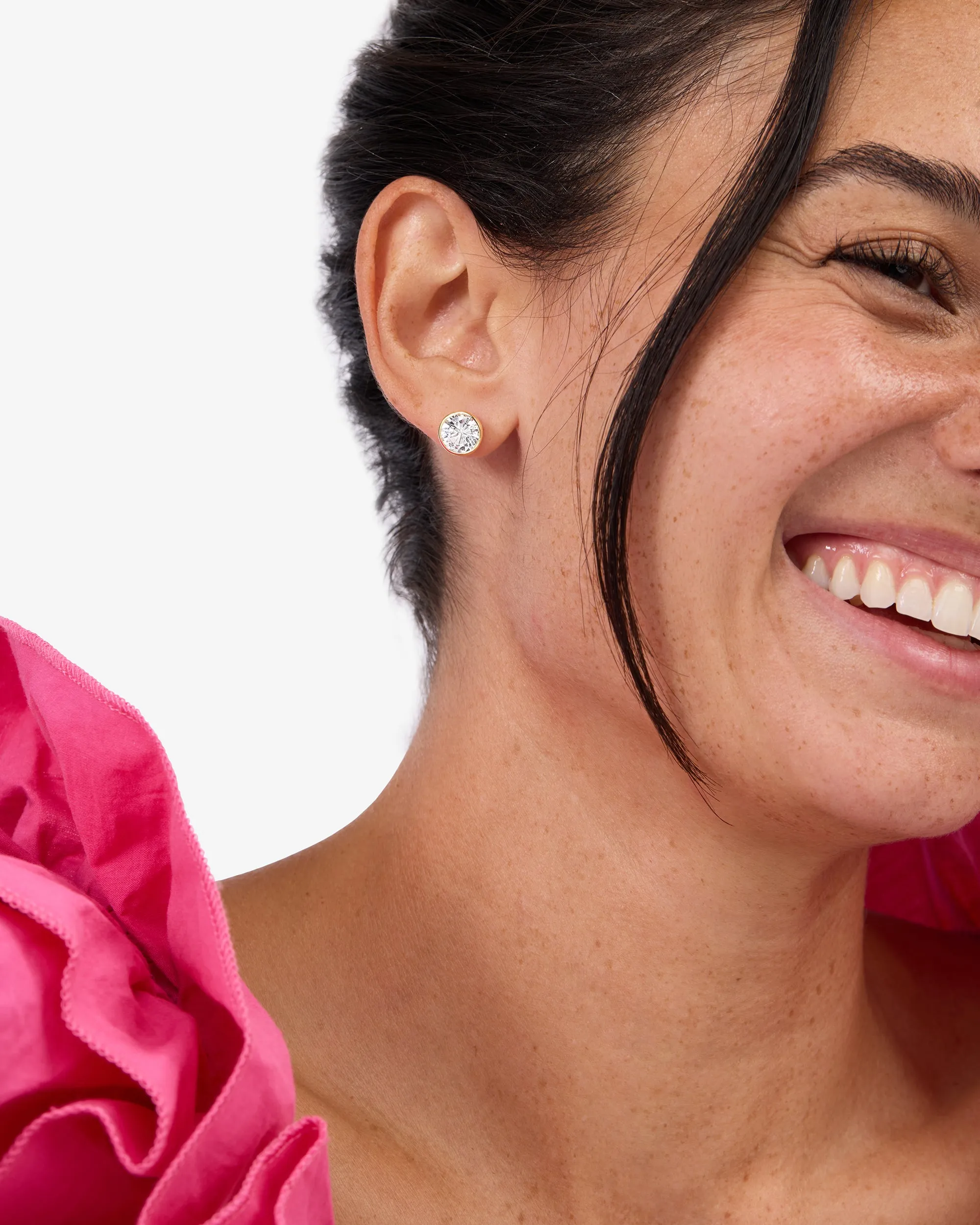 Baroness 8mm Studs - Gold|White Diamondettes sold by Melinda Maria product image thumbnail 2